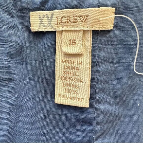 J CREW Taryn Dress Hazel Blue 100% Silk Chiffon Special Occasion Wedding Guest - Picture 6 of 9